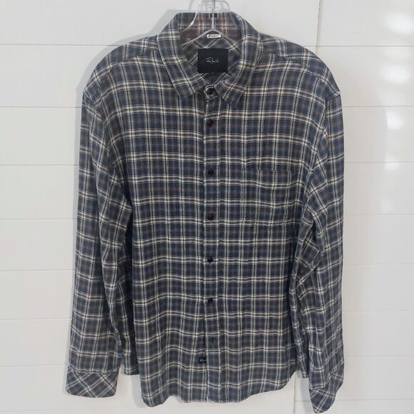 Rails Other - RAILS Soft Brushed Lennox Plaid Flannel Shirt Men's Large Heather Blue Button Up